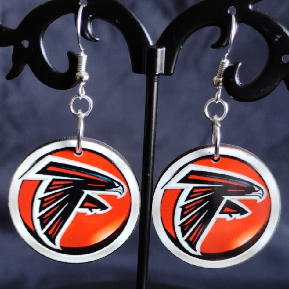 Hand Crafted Vibrant Falcons Earrings